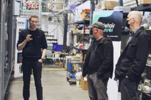 Mythbusters Jamie Hyneman at Soletair Power Carbon Capture Environmental Engineering Company in Finland
