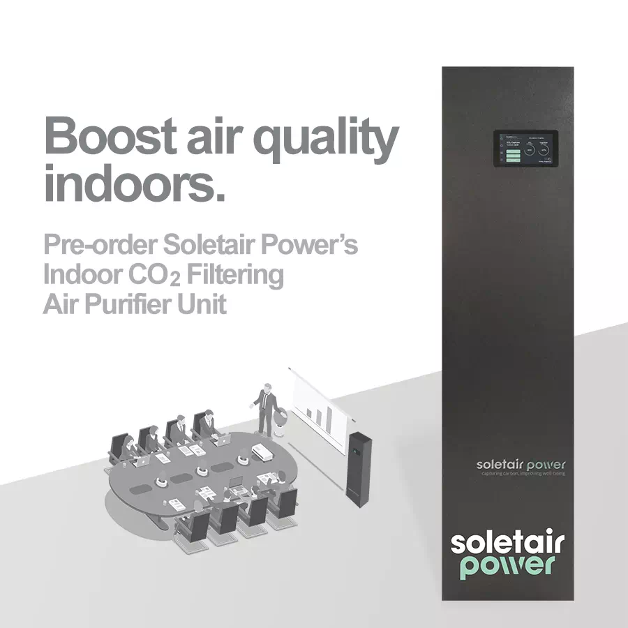 Soletair Power Indoor Carbon Dioxide Capturing Air Purifier Unit